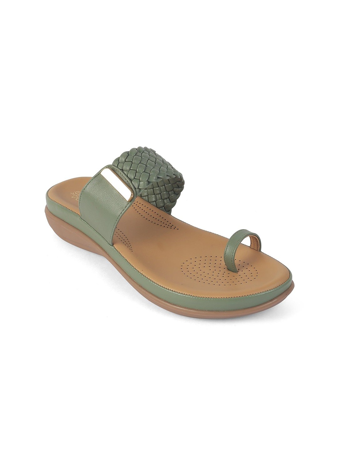 

Tresmode Women Open Toe Flats, Green