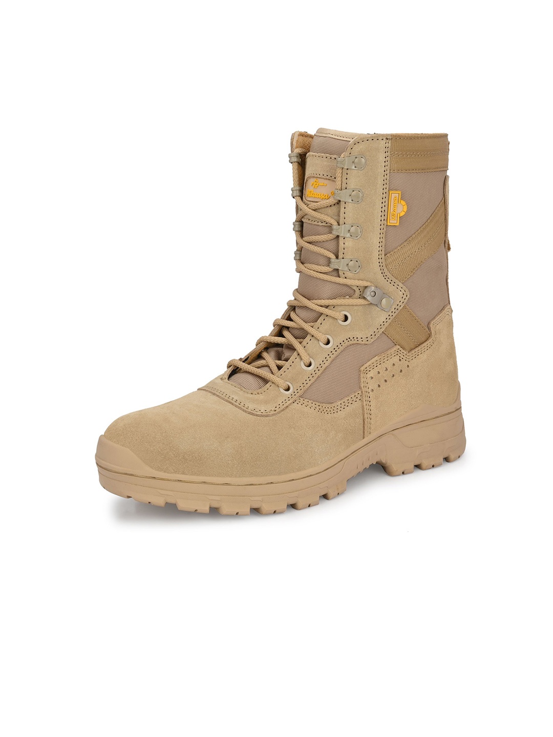 

MIKAASA Men Zip Military & Tactical Combat Boots, Beige