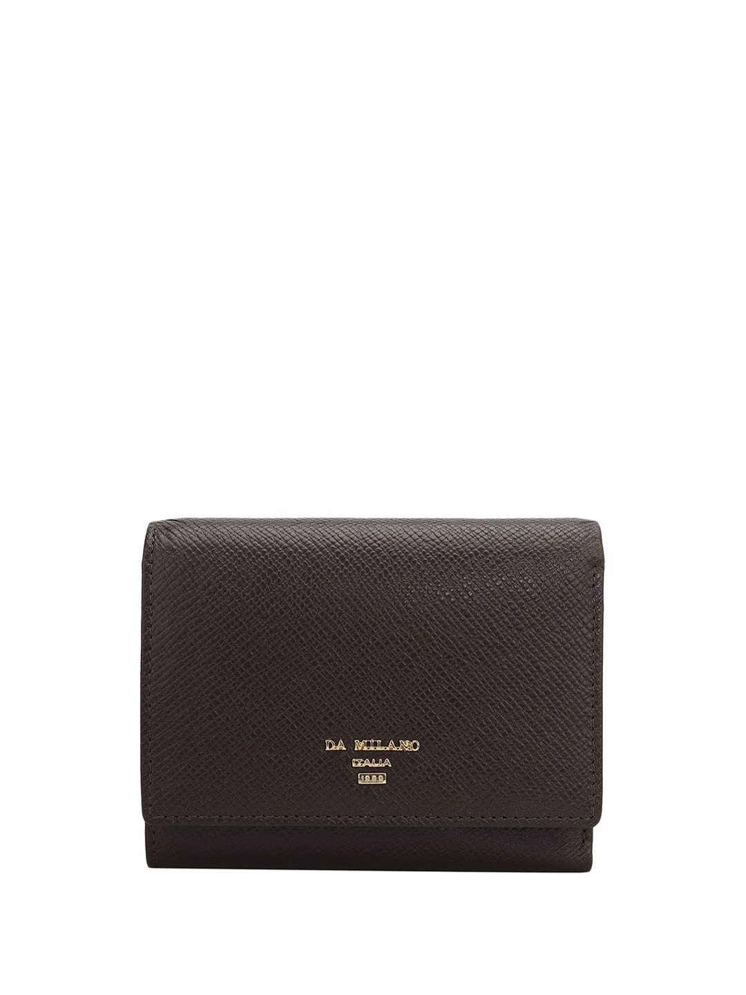 

Da Milano Women Leather Three Fold Wallet, Brown