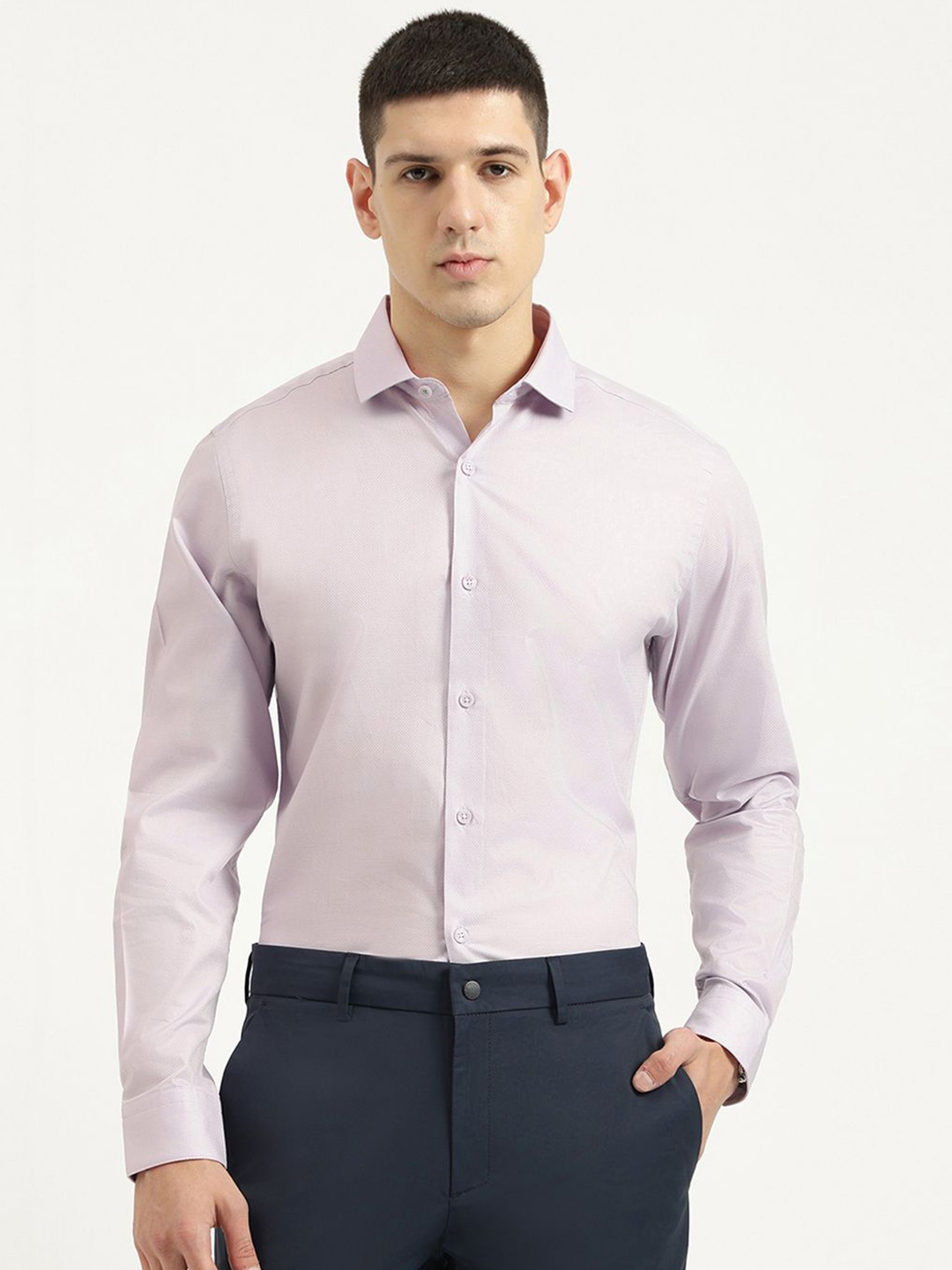 

United Colors of Benetton Men Opaque Printed Casual Shirt, Purple