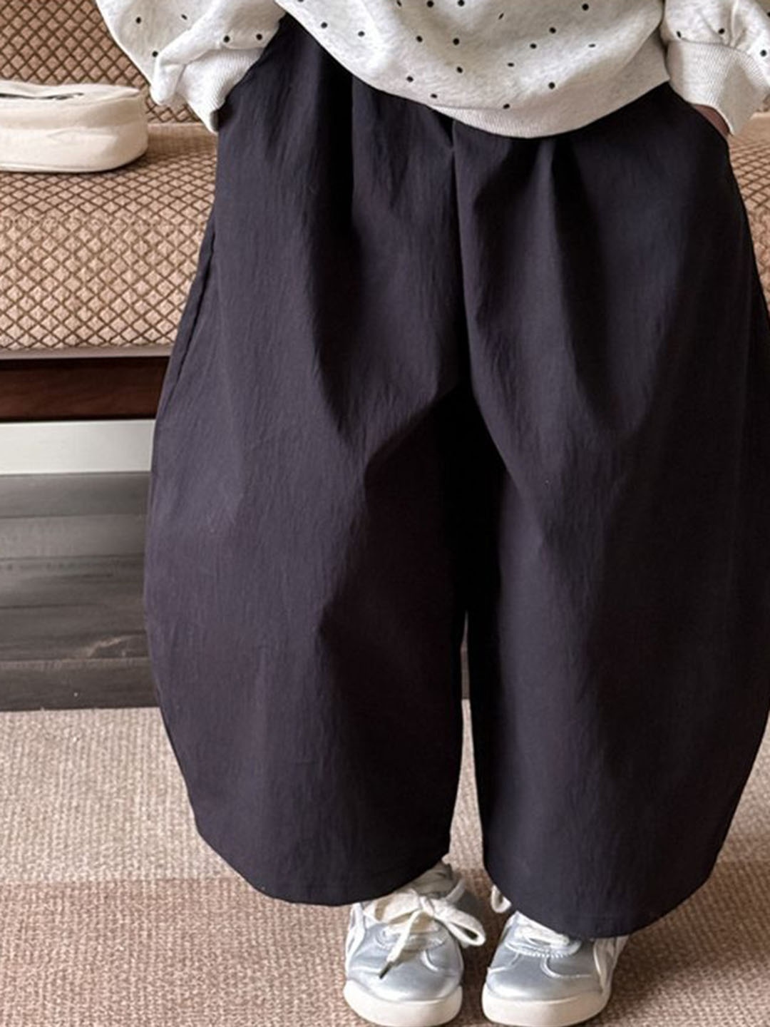 

LULU & SKY Girls High-Rise Trousers, Black