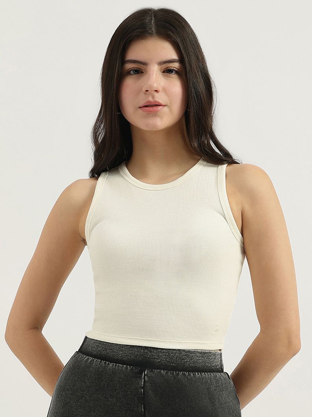 

United Colors of Benetton Cotton Top, Beige