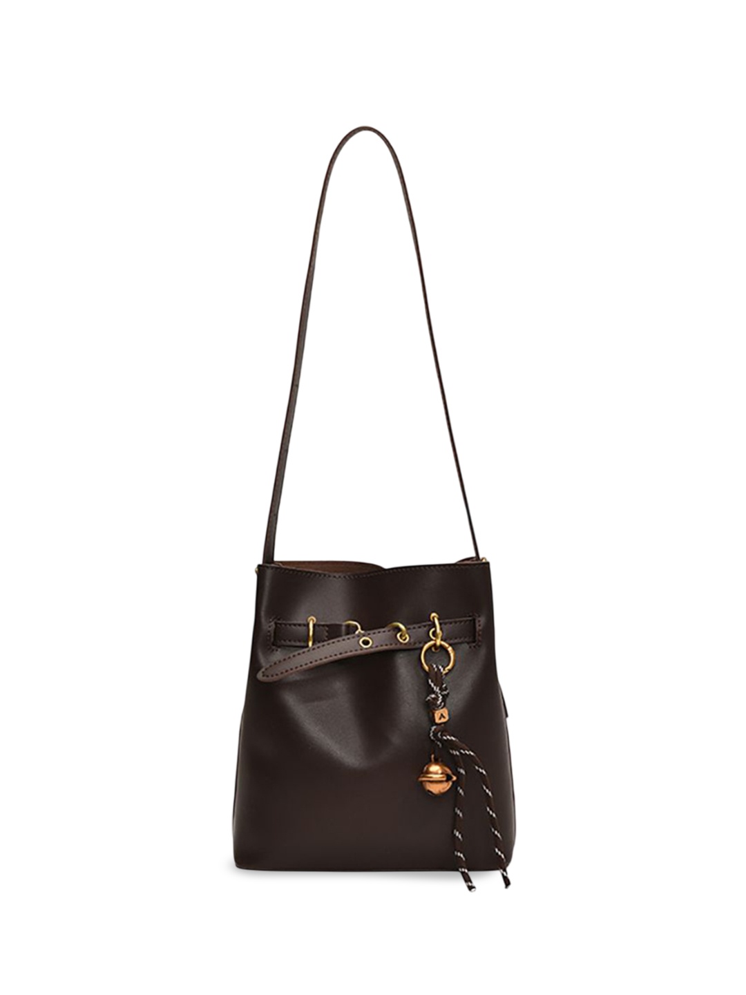 

StyleCast x Revolte PU Bucket Shoulder Bag, Coffee brown