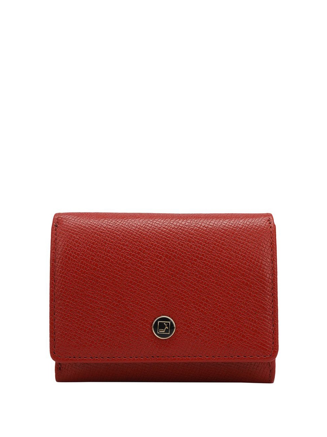 

Da Milano Women Leather Three Fold Wallet, Red