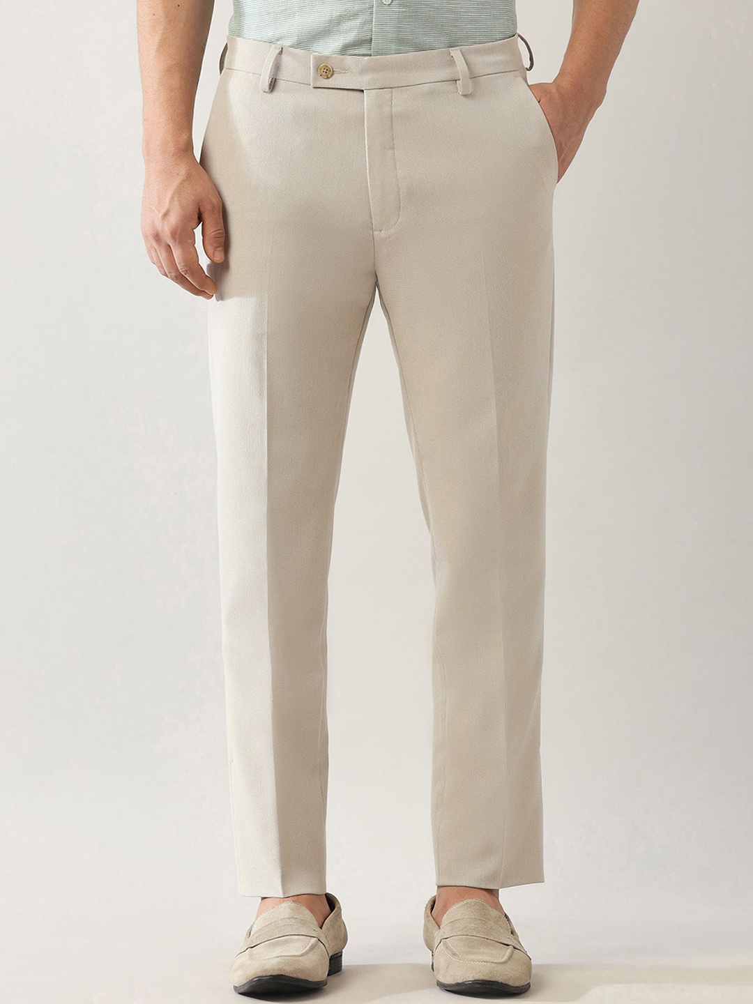 

Arrow Men Slim Fit Trousers, Beige