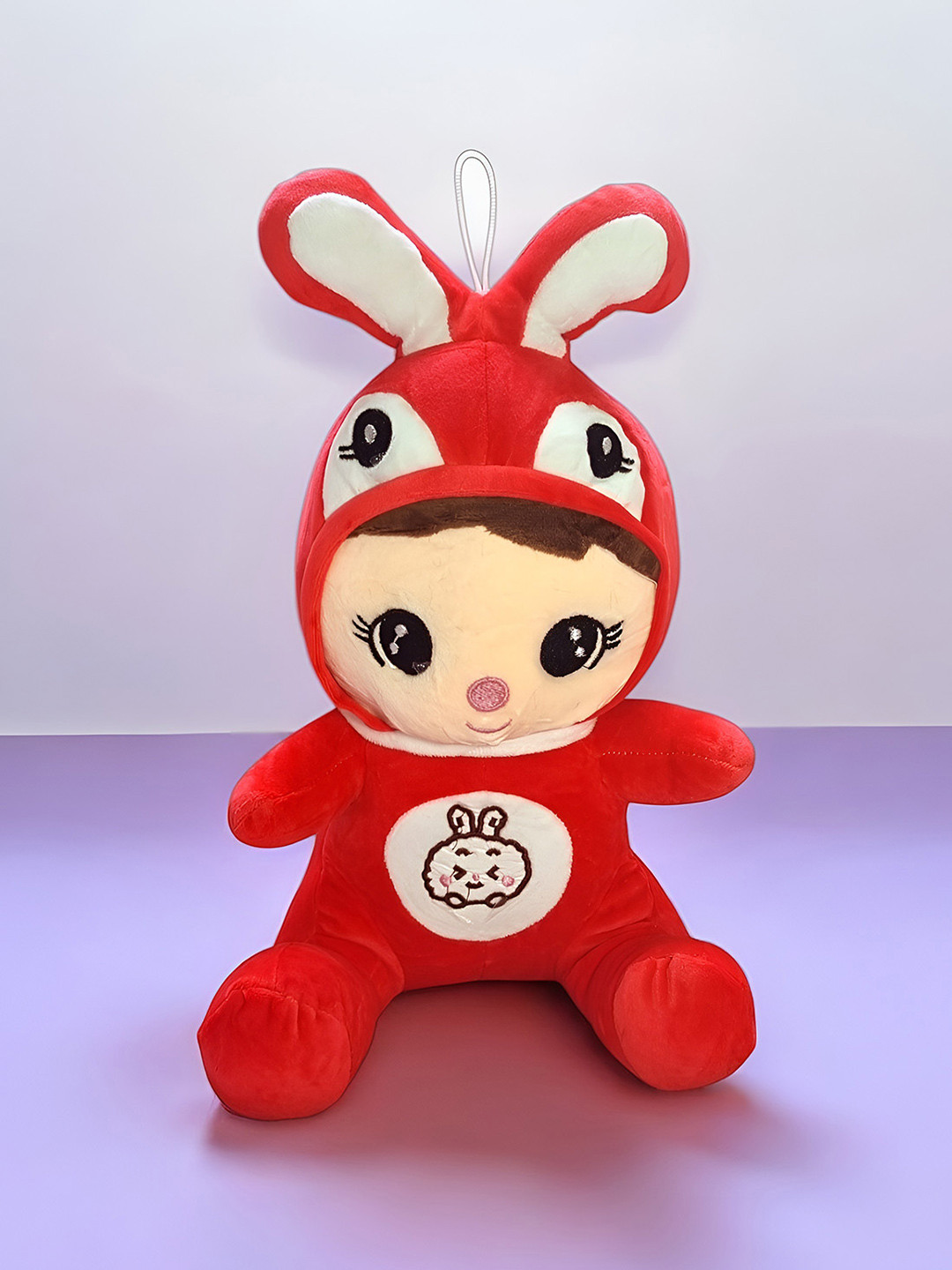 

TBQ-The Baby Qoull Polyfill Filled Non-Allergic Bunny Soft Toy, Red