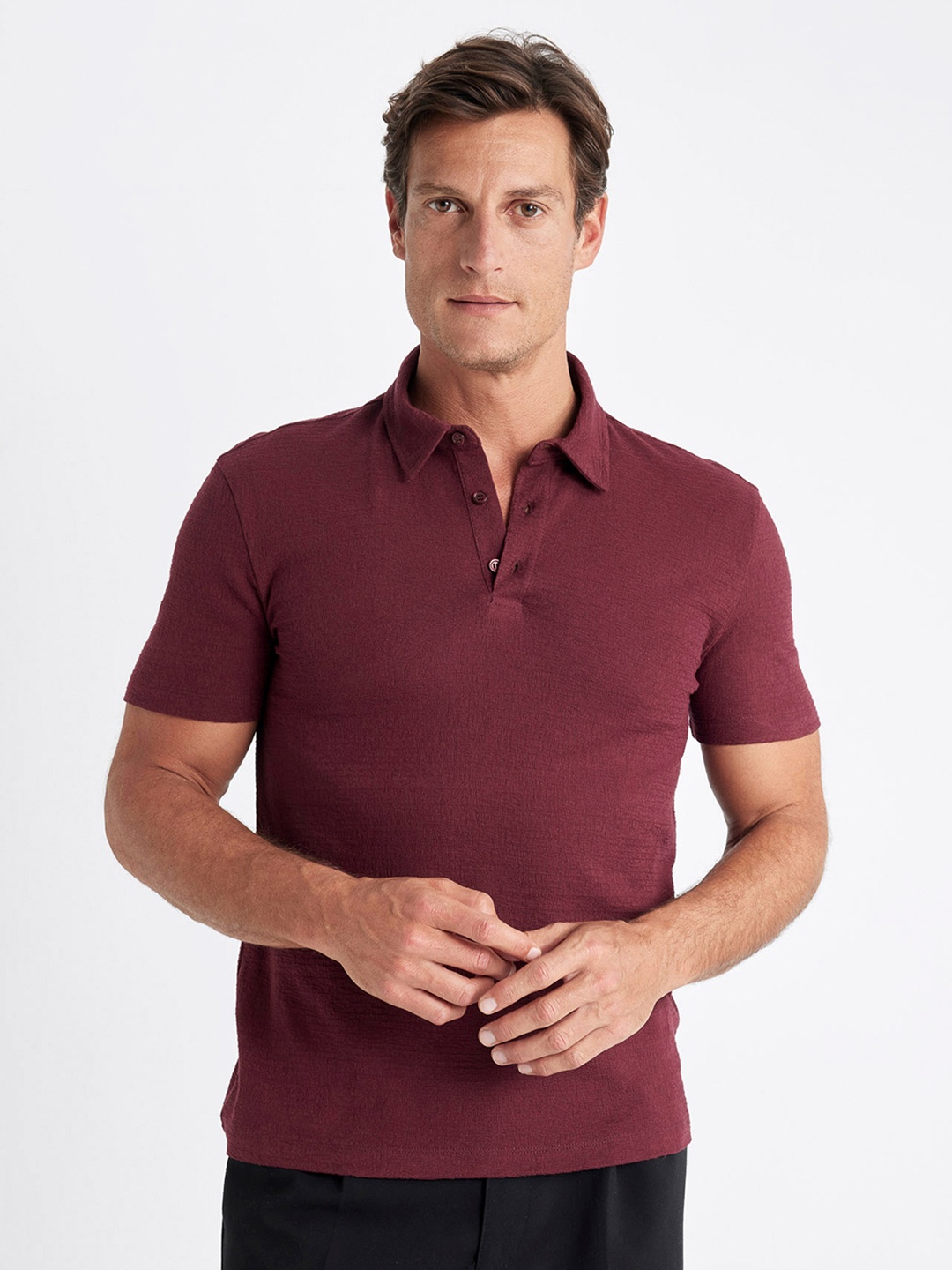 

DeFacto Men Polo Collar Pockets T-shirt, Na
