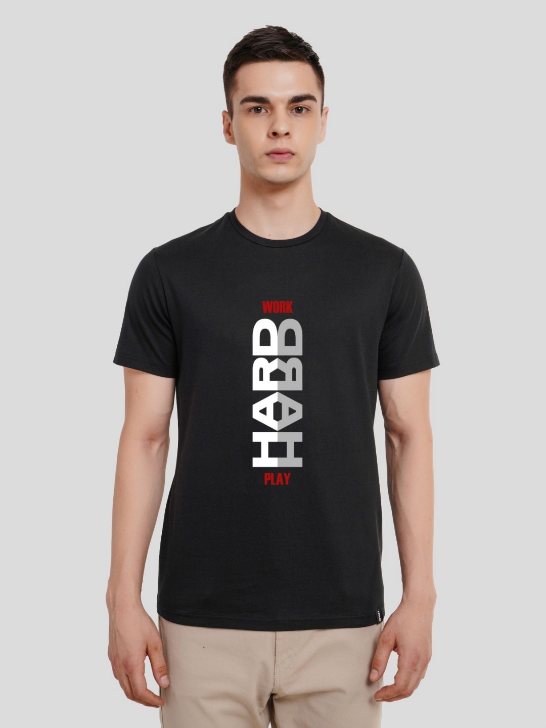 

Underrated Club Men Typography Printed Bio Finish Applique T-shirt, Black