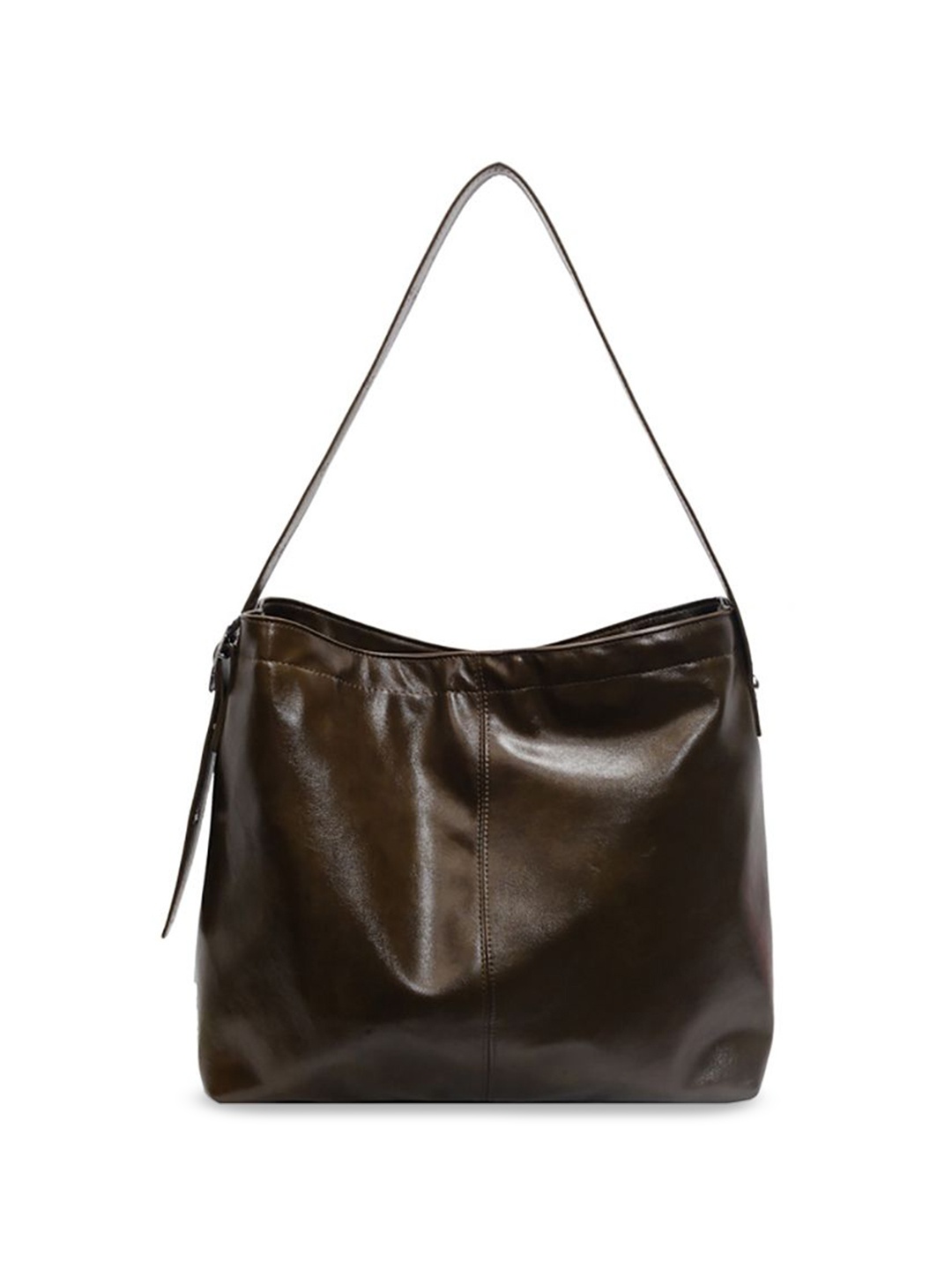 

StyleCast x Revolte PU Bucket Tote Bag, Coffee brown