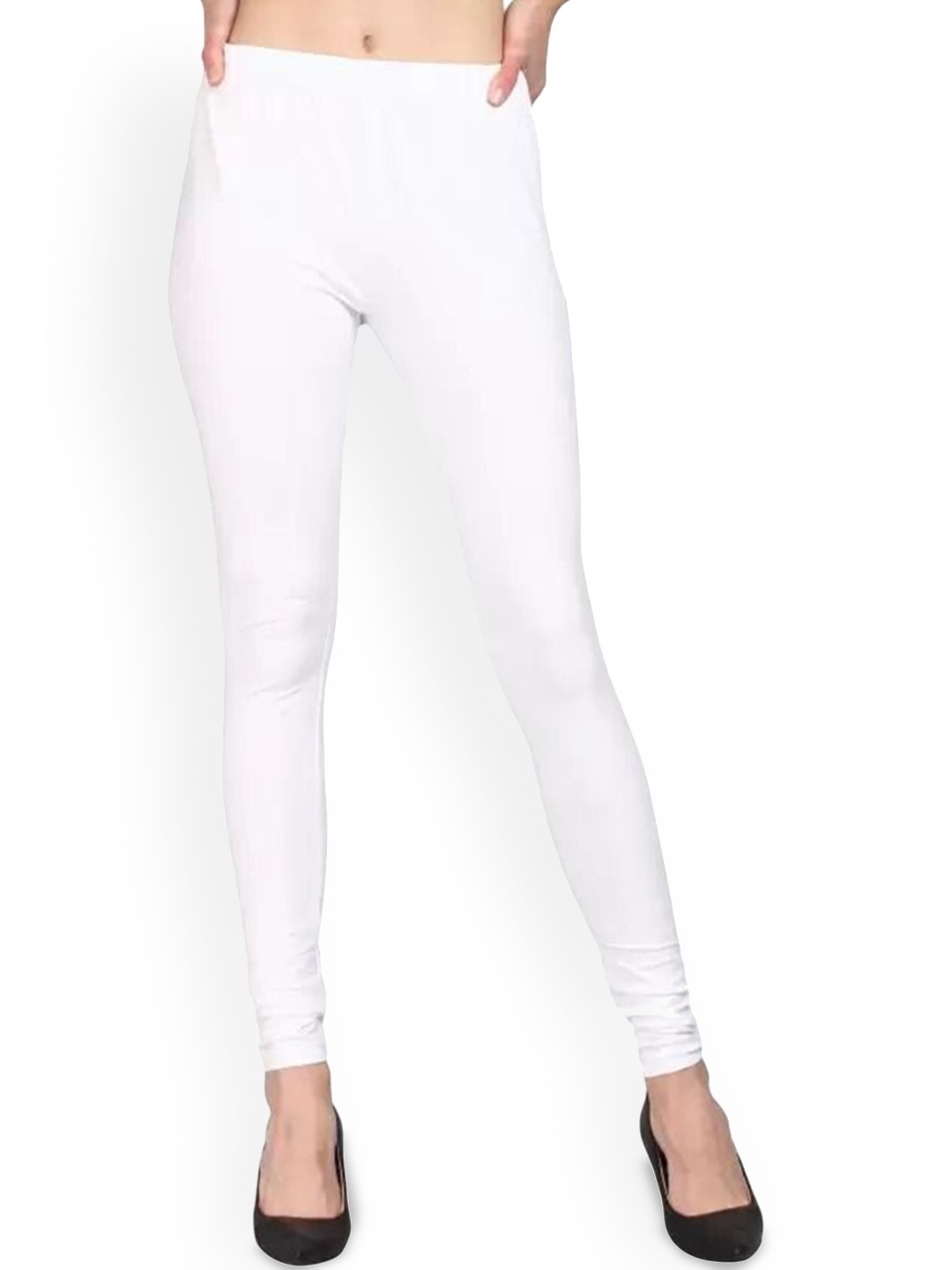 

URBAN KANYA Mid-Rise Churidar-Length Leggings, White