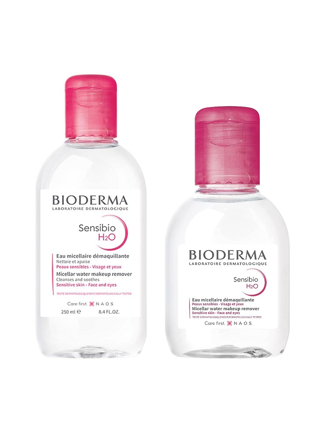 

BIODERMA Set of 2 Sensibio H2O Makeup Remover & Cleanser - 250 ml & 100 ml, White