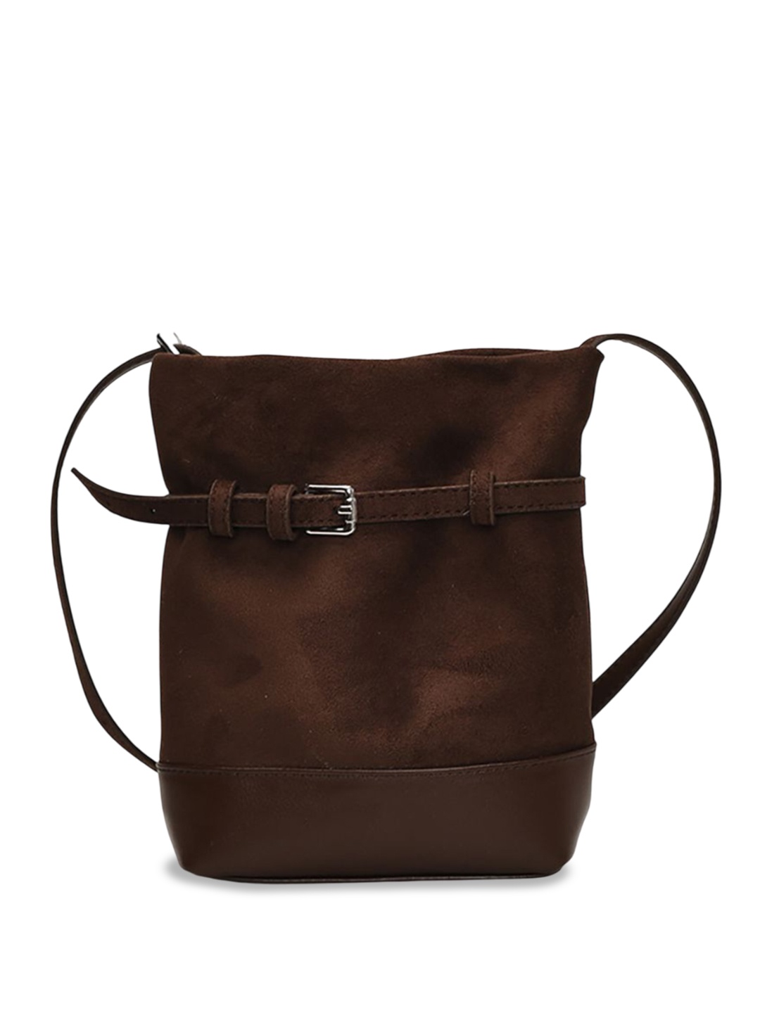 

StyleCast x Revolte Suede Shoulder Bag, Coffee brown