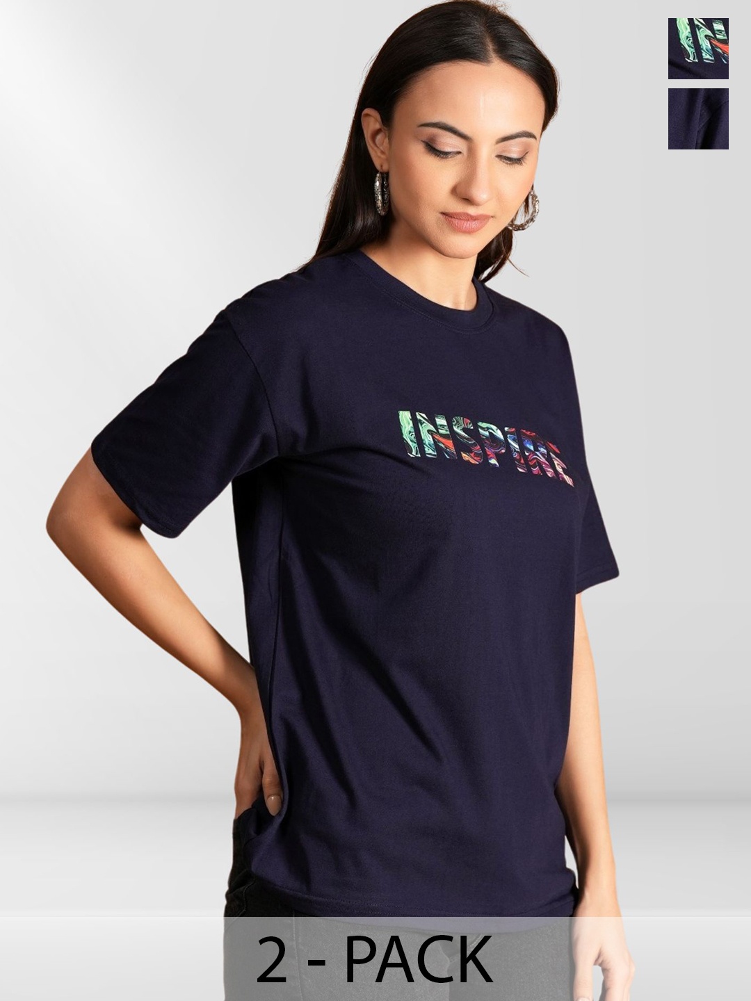 

Metronaut Women 2 Printed Pockets T-shirt, Multi