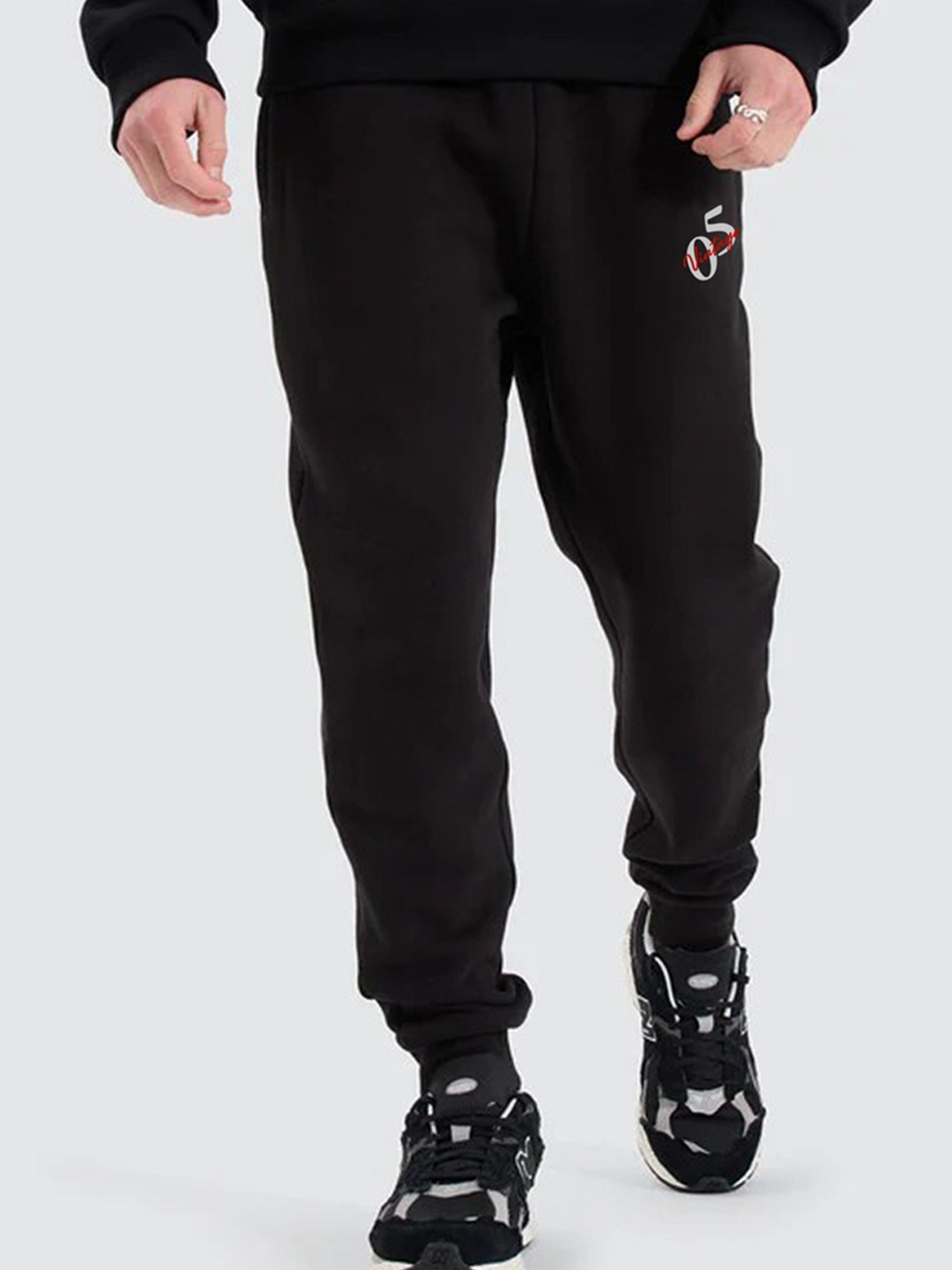 

Moda Rapido Men Pack Of 2 Cotton Mid Rise Joggers, Black