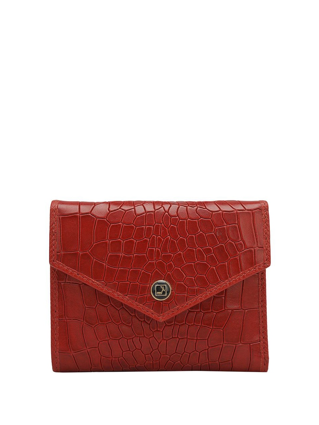 

Da Milano Women Leather Three Fold Wallet, Red