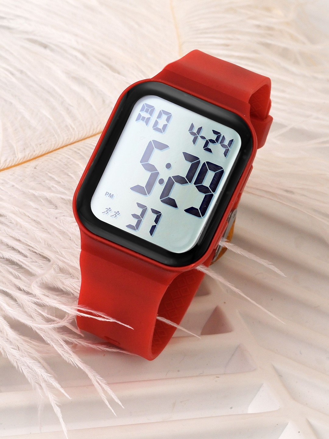 

SWADESI STUFF Unisex Dial & Straps Digital Automatic Watch SDS 157 RED 9
