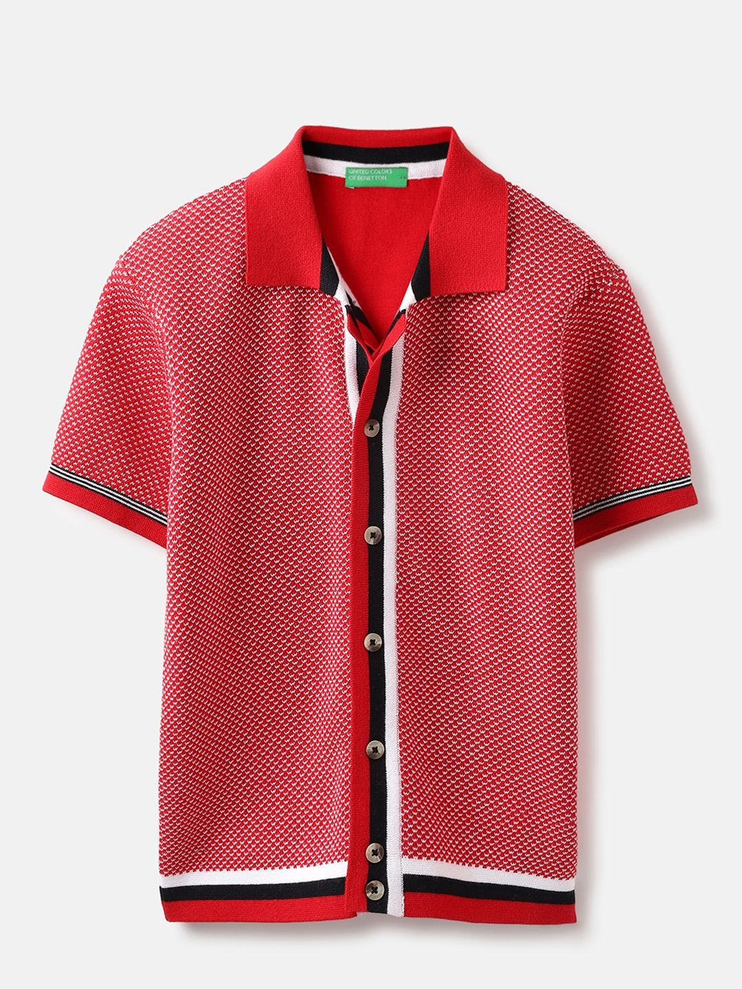 

United Colors of Benetton Boys Opaque Casual Shirt, Red
