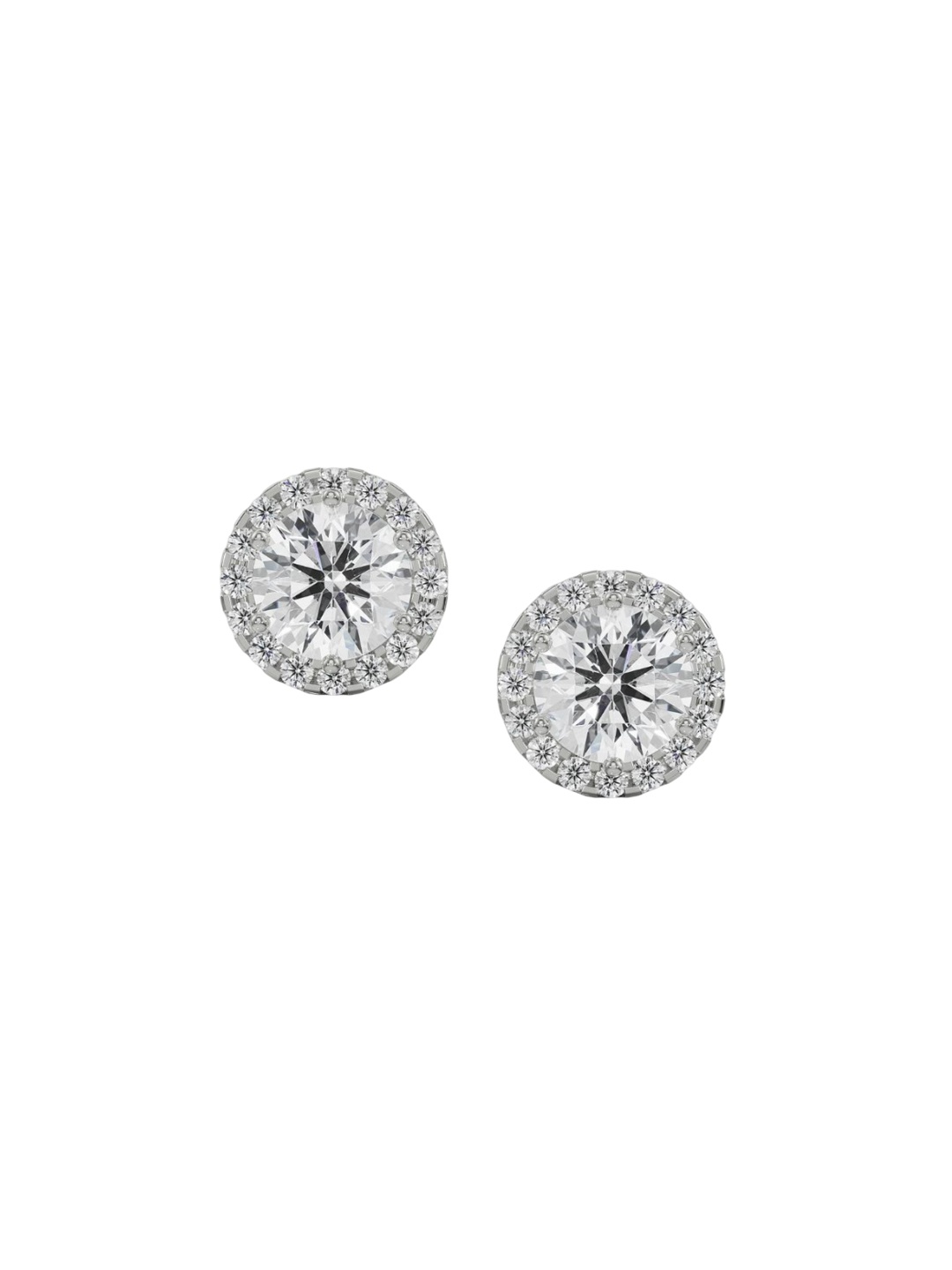 

Emori 0.5 CT Halo Solitaire Earrings, White