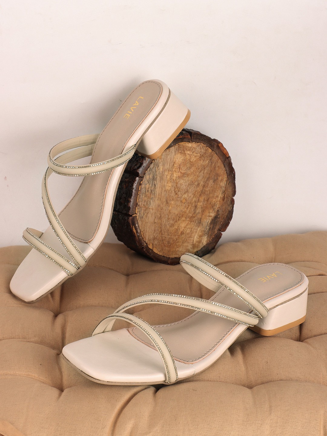 

Lavie PU Block Sandals, Off white