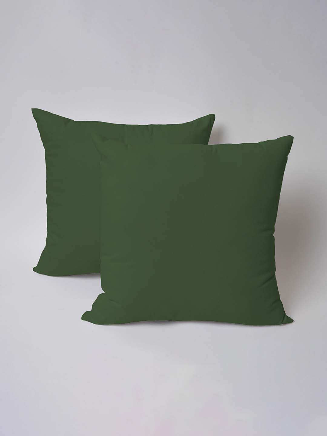 

SKANDA FAB Green 2 Pieces Pure Cotton Sofa Cushions