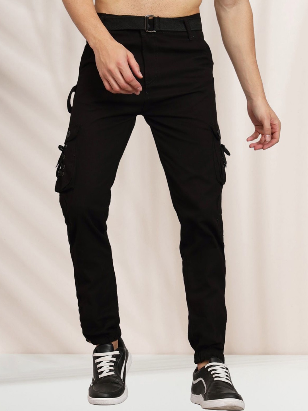 

COMFITS Men Classic Cargos Trousers, Black