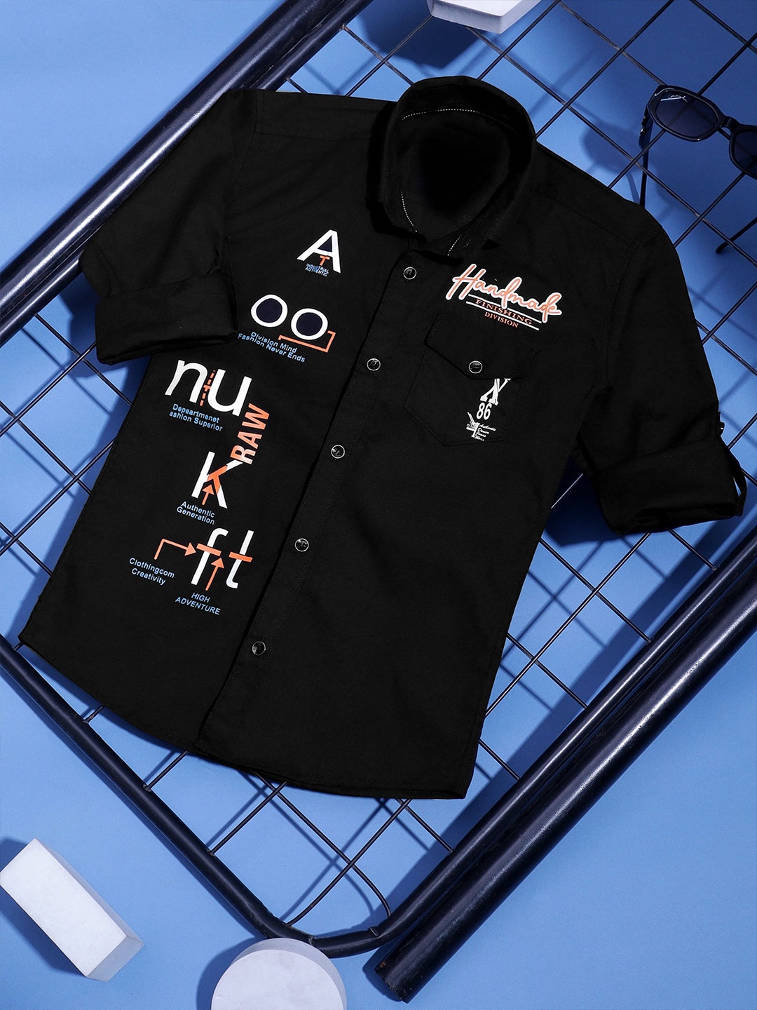 

YK Boys Opaque Checked Casual Shirt, Black