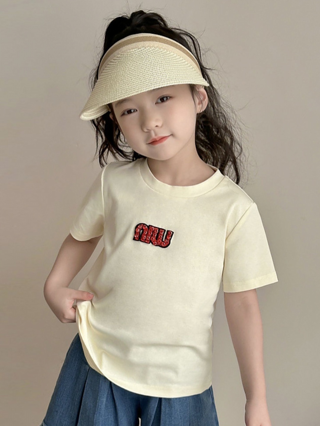 

LULU & SKY Girls Pockets T-shirt, Multi
