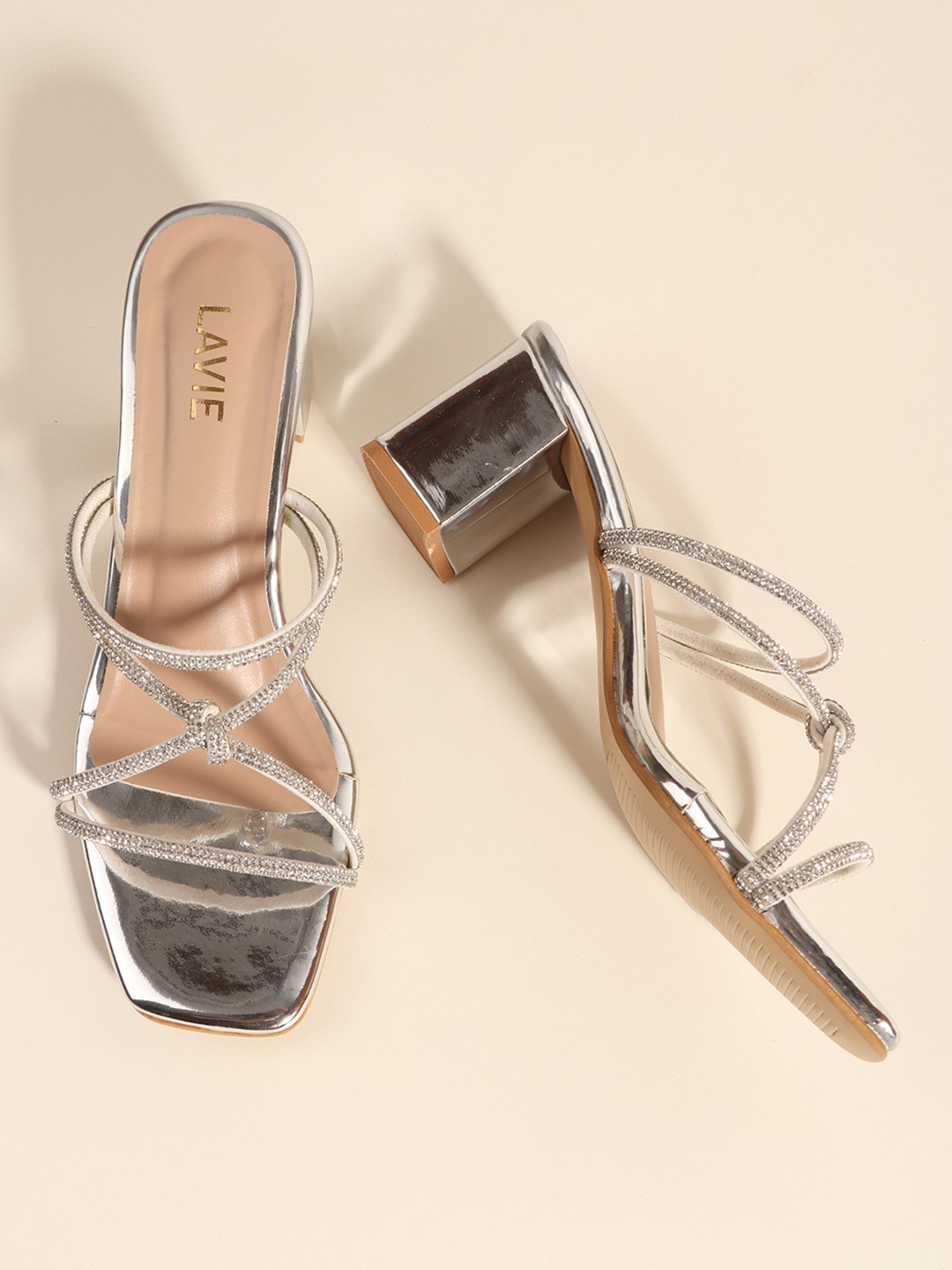 

Lavie Party Block Sandals, Silver
