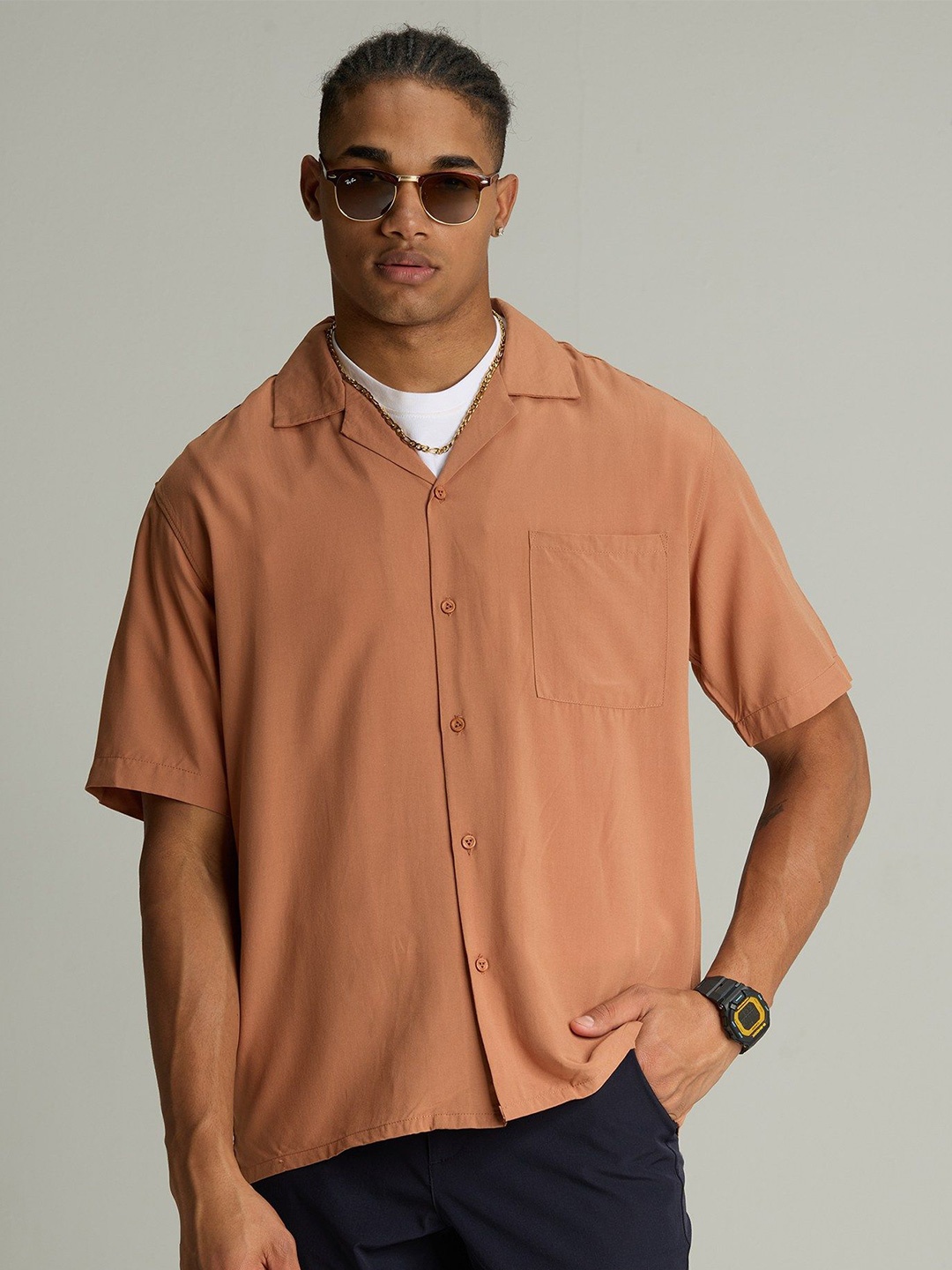 

Cava Beige Resort Collar Shirt