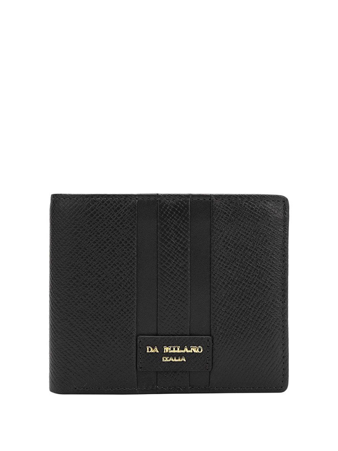 

Da Milano Men Leather Two Fold Wallet, Black