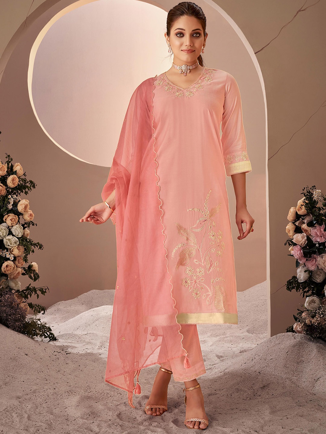 

DRESOUL Women Organza, Pink