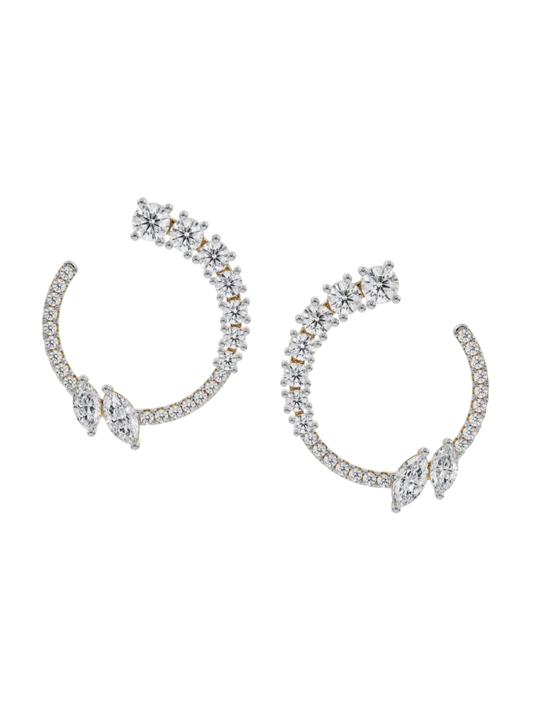 

Emori Marquise & Round Diamond Earrings, Yellow