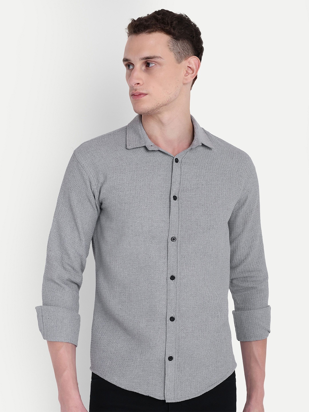 

Moda Rapido Men Classic Opaque Casual Shirt, Grey