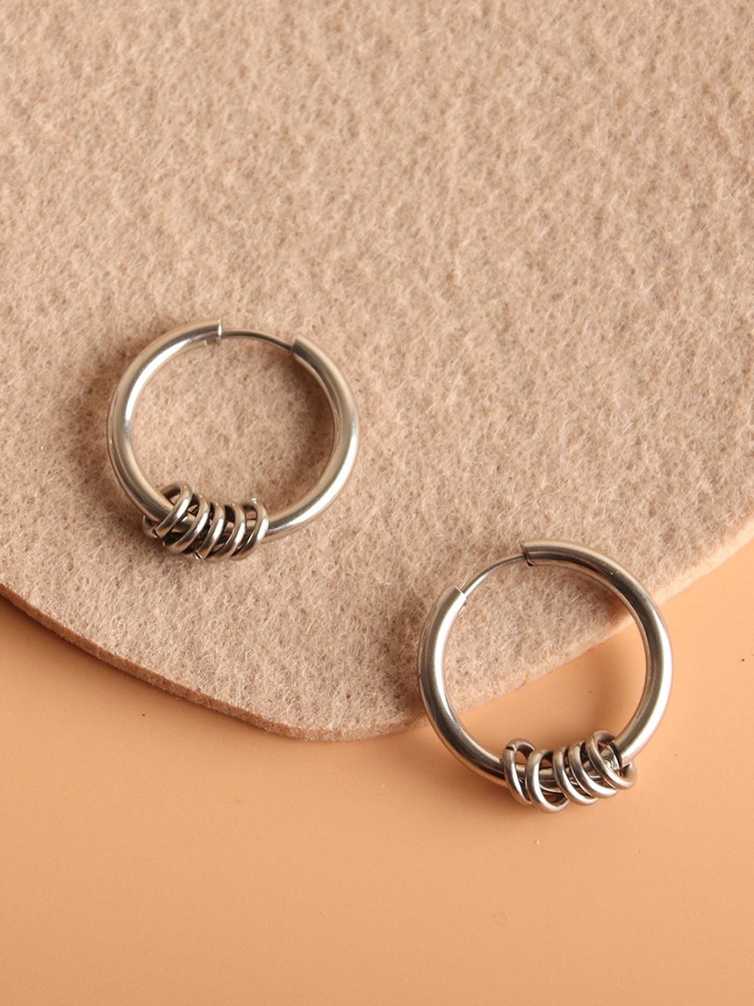 

KRENOZ Classic Hoop Earrings, Silver