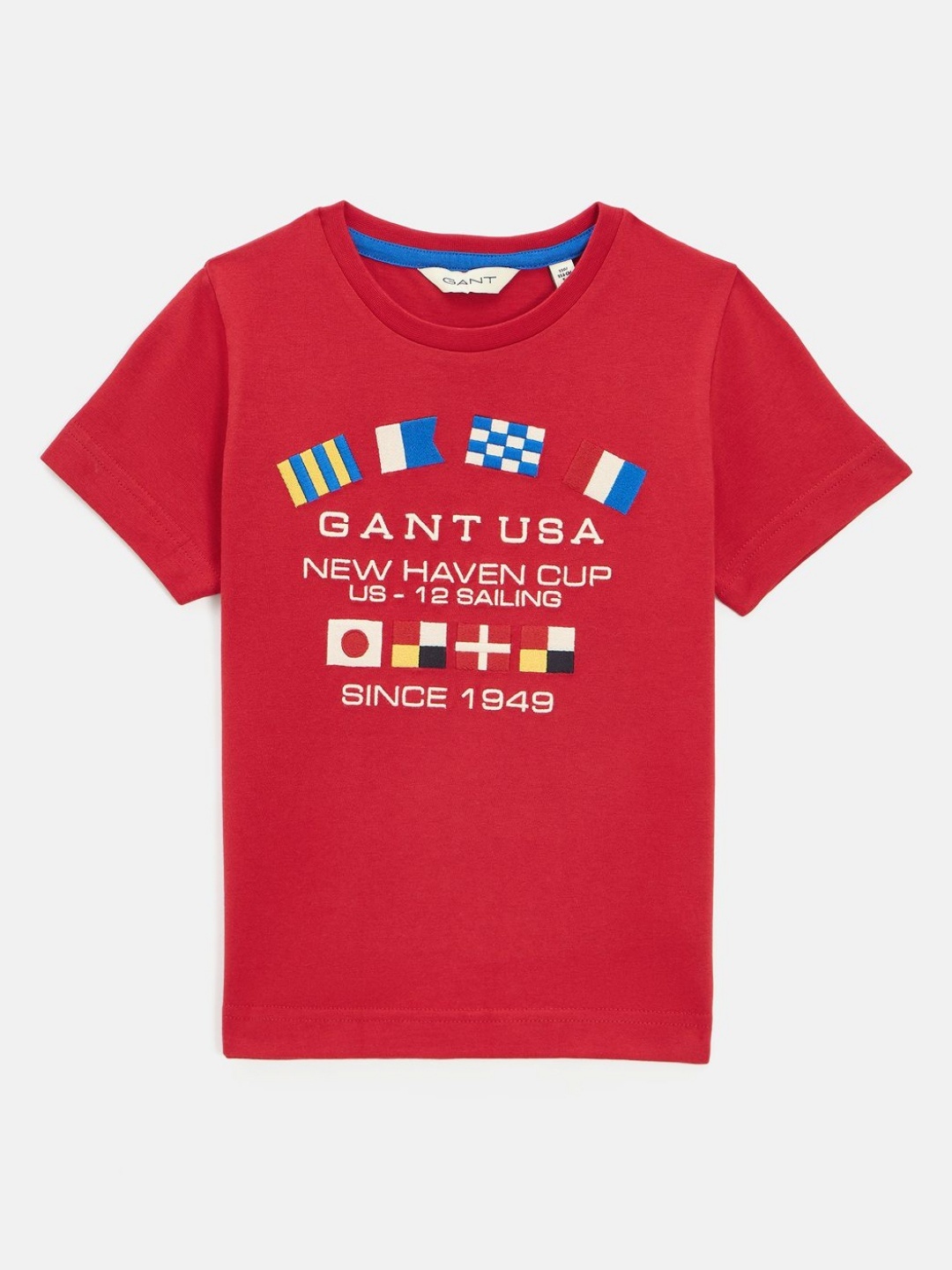 

GANT Boys Typography Printed Pure Cotton T-shirt, Red