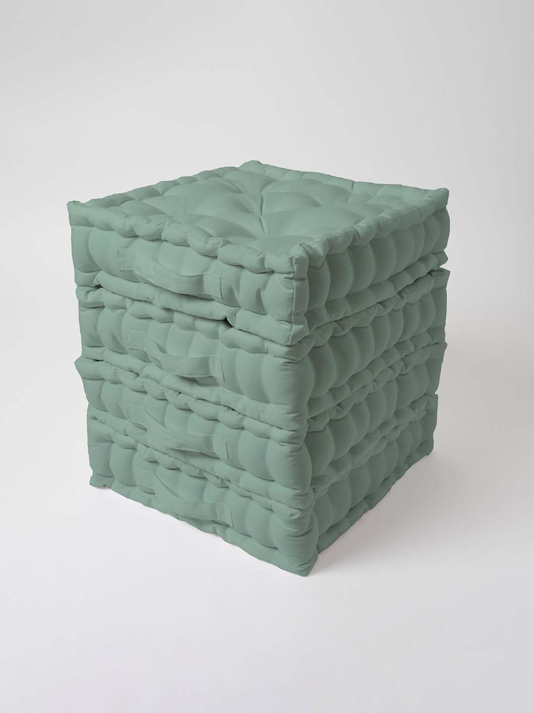 

SKANDA FAB Sea Green 4 Pieces Pure Cotton Floor Cushions