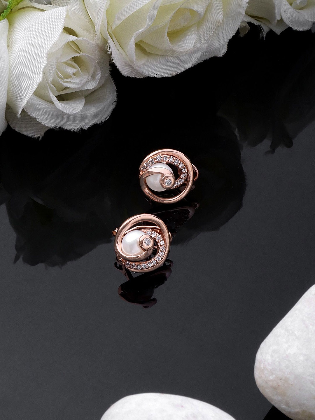 

DIAVO Contemporary Studs Earrings, Copper