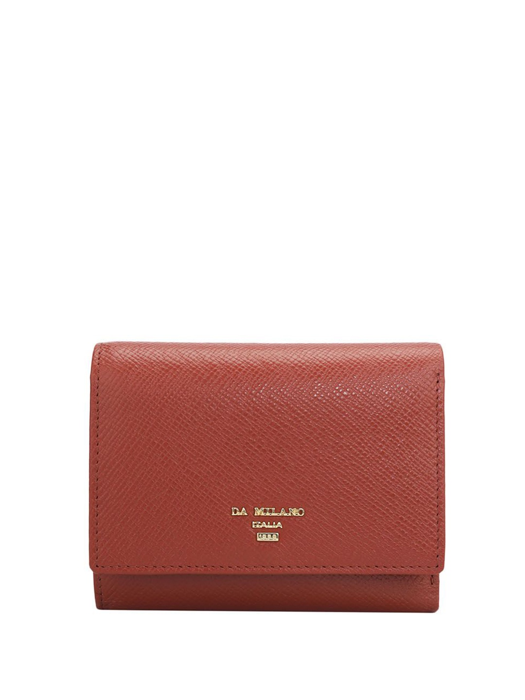 

Da Milano Women Leather Three Fold Wallet, Red