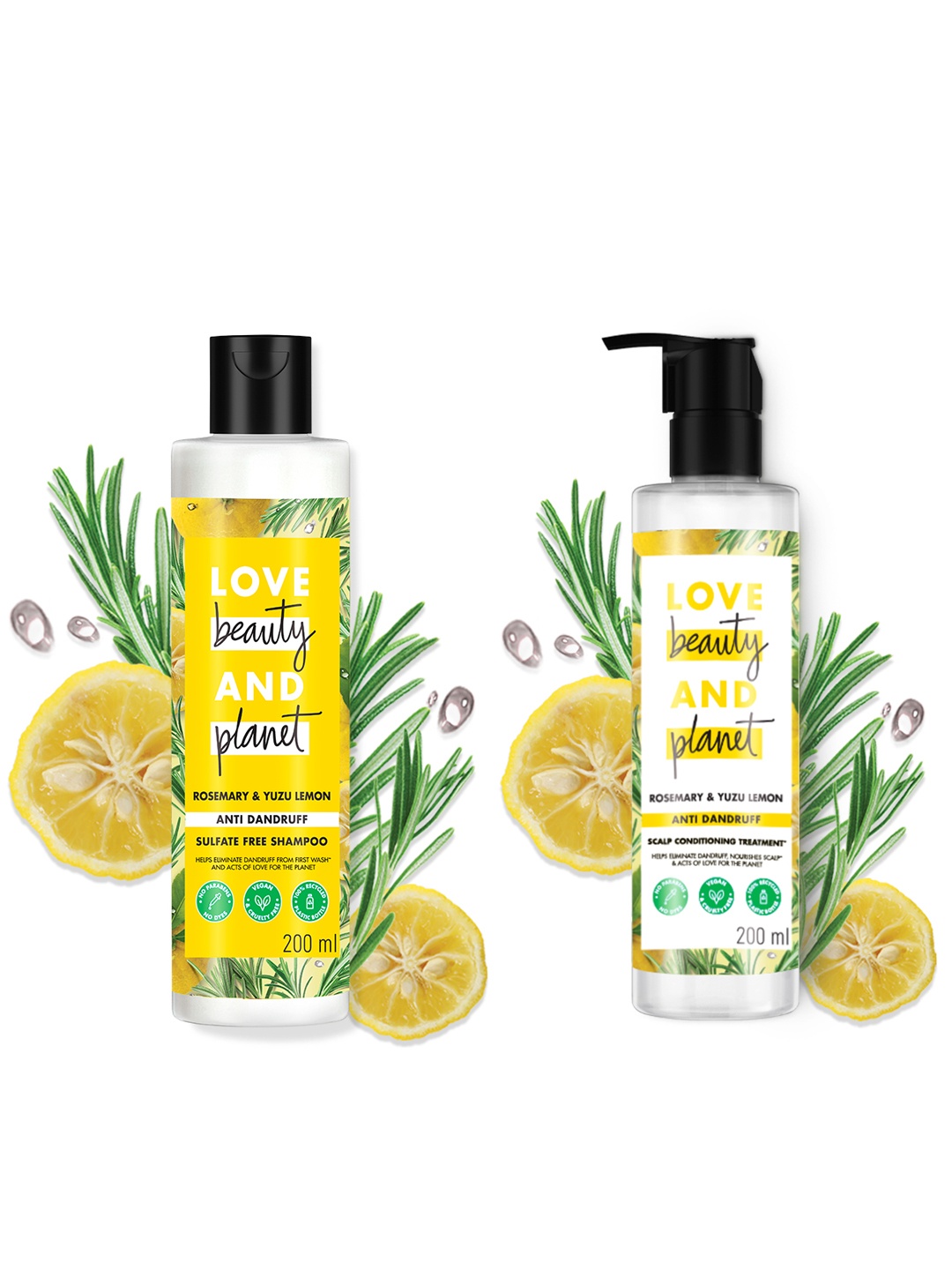 

Love Beauty & Planet Anti-Dandruff Shampoo & Conditioner - 200 ml each, Yellow