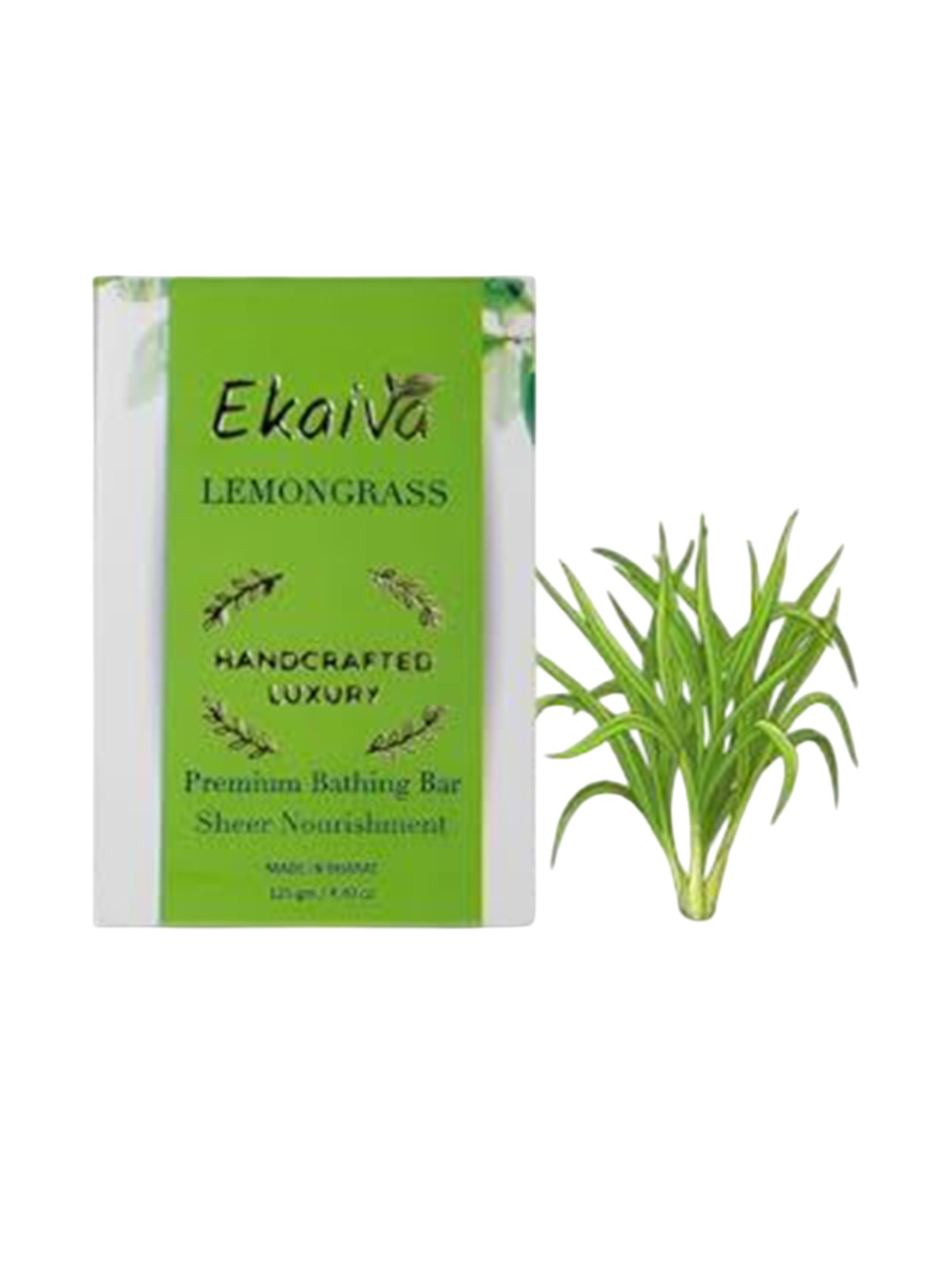

EKAIVA ORGANICS Lemongrass Premium Bathing Bar - 125 g, White