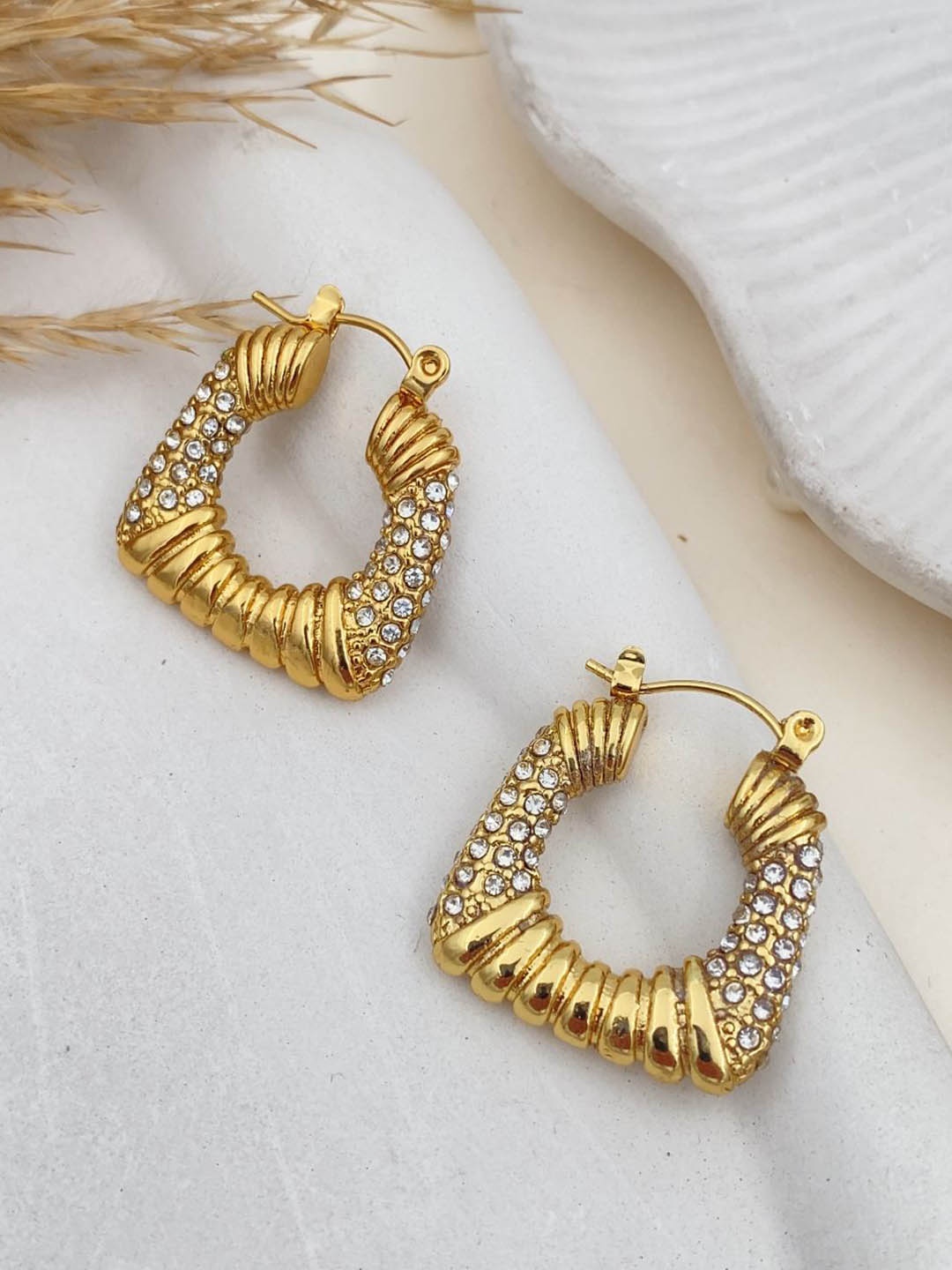 

Rare Bello Contemporary Hoop Earrings, Gold