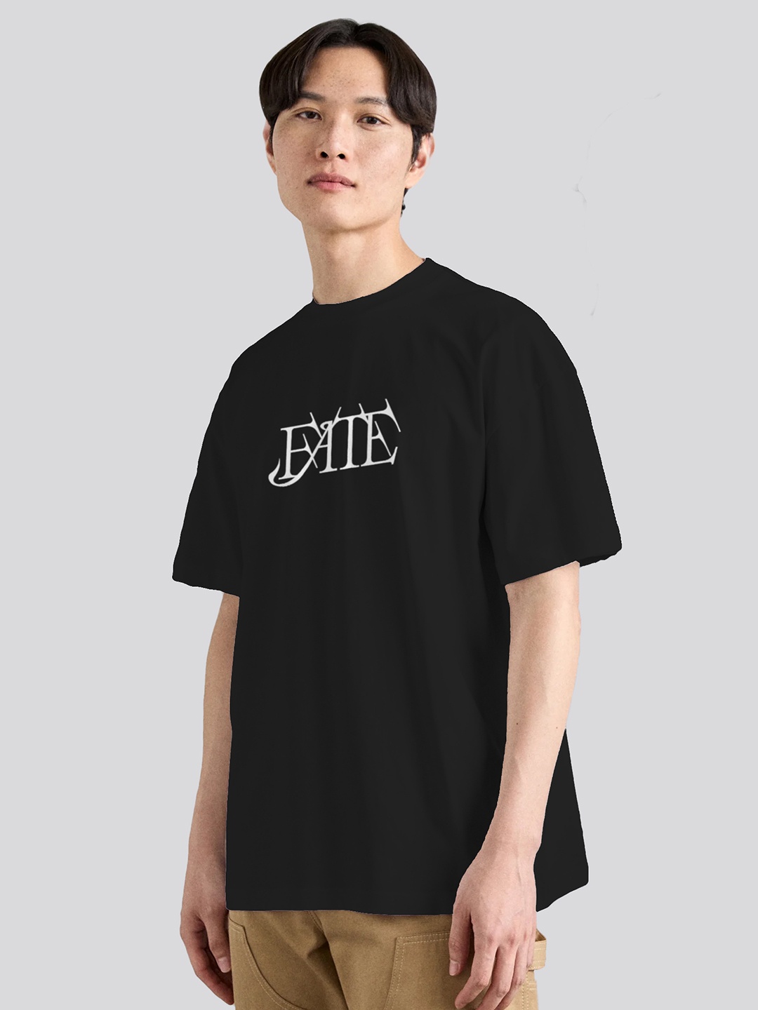 

The Korhean Store Men Printed T-shirt, Black