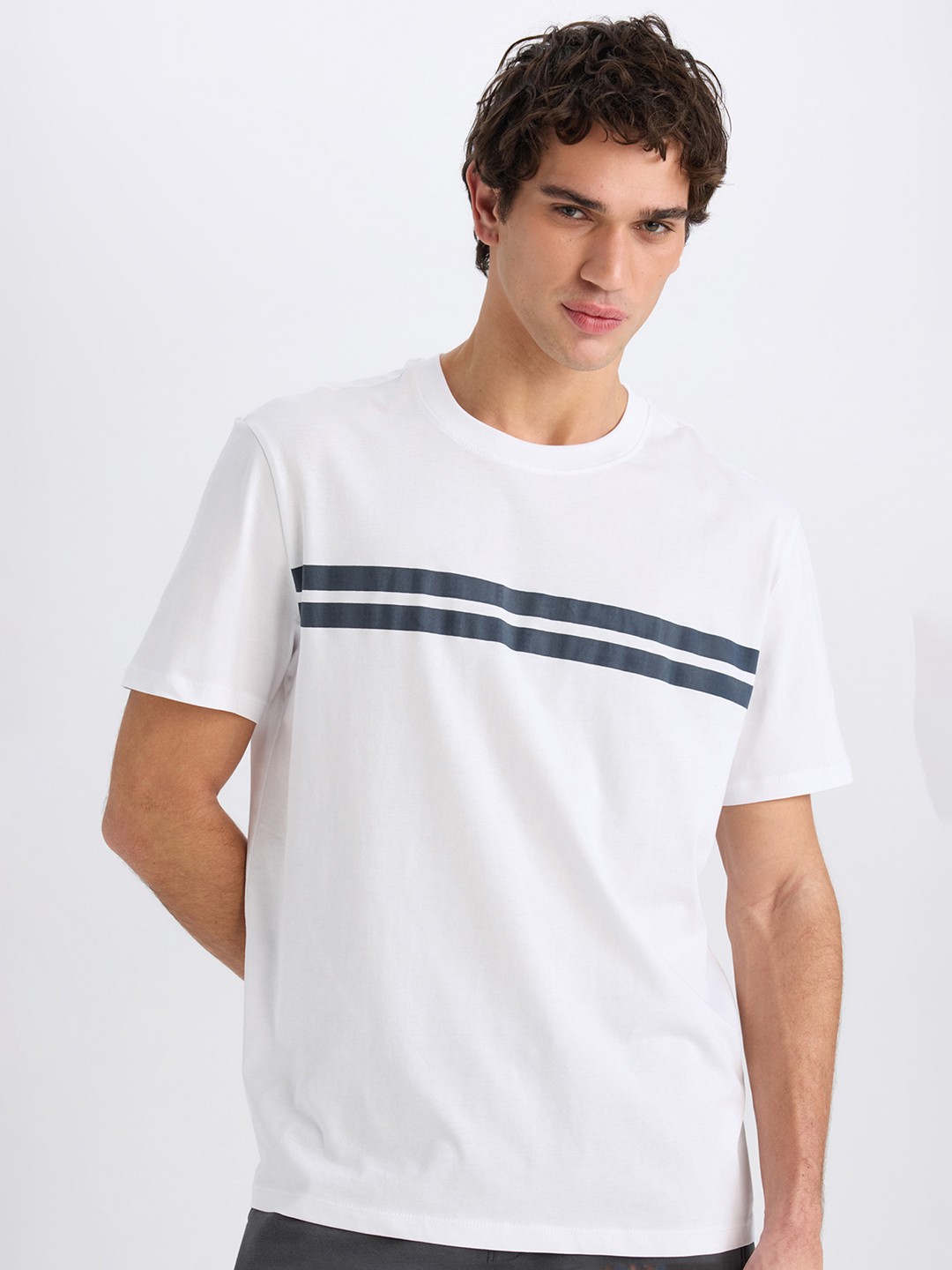 

DeFacto Men Striped Pockets T-shirt, Na