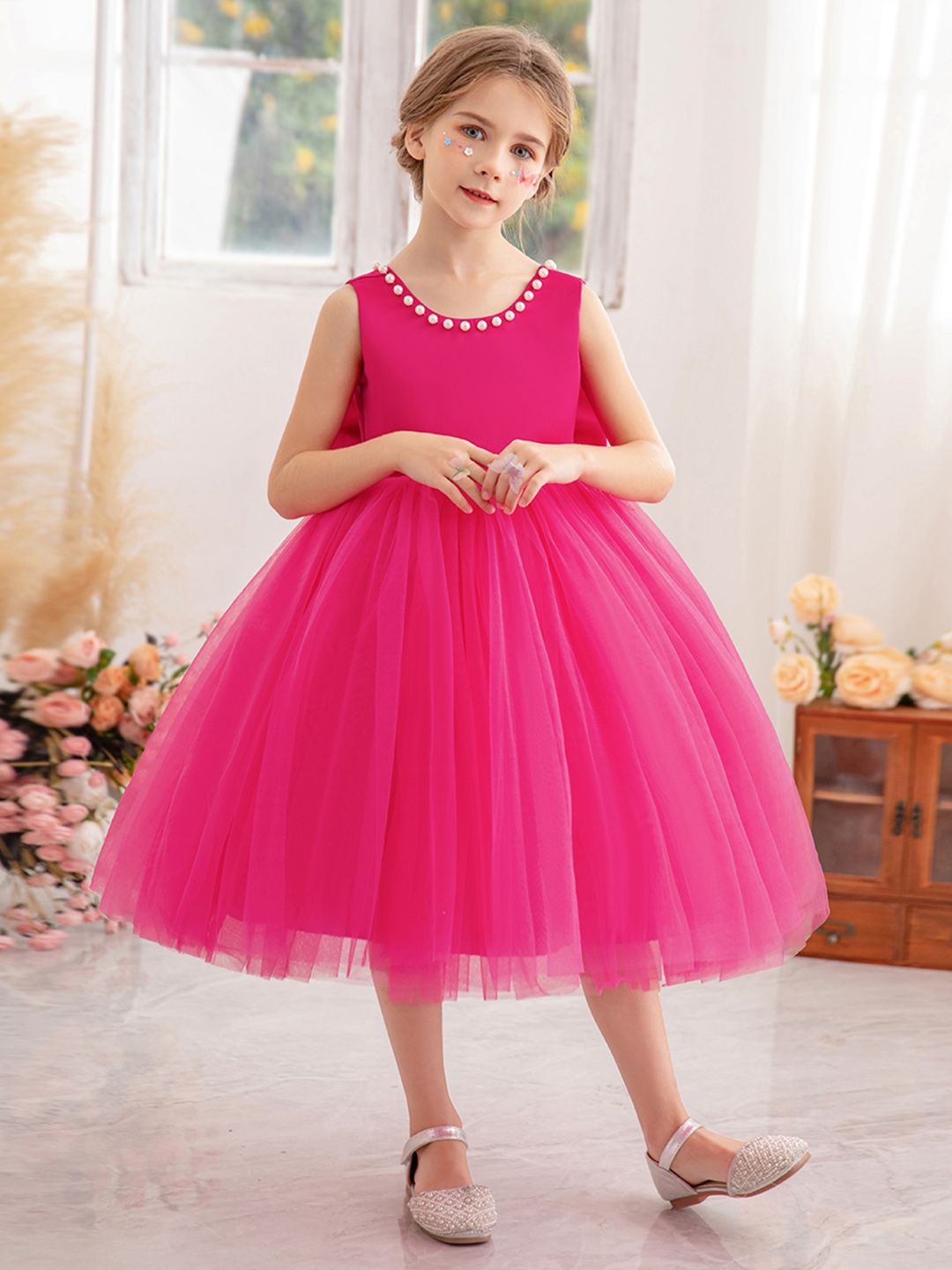 

INCLUD Fit & Flare Dress, Fuchsia