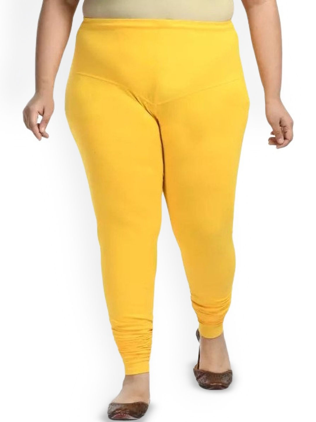 

URBAN KANYA Mid-Rise Churidar-Length Leggings, Yellow