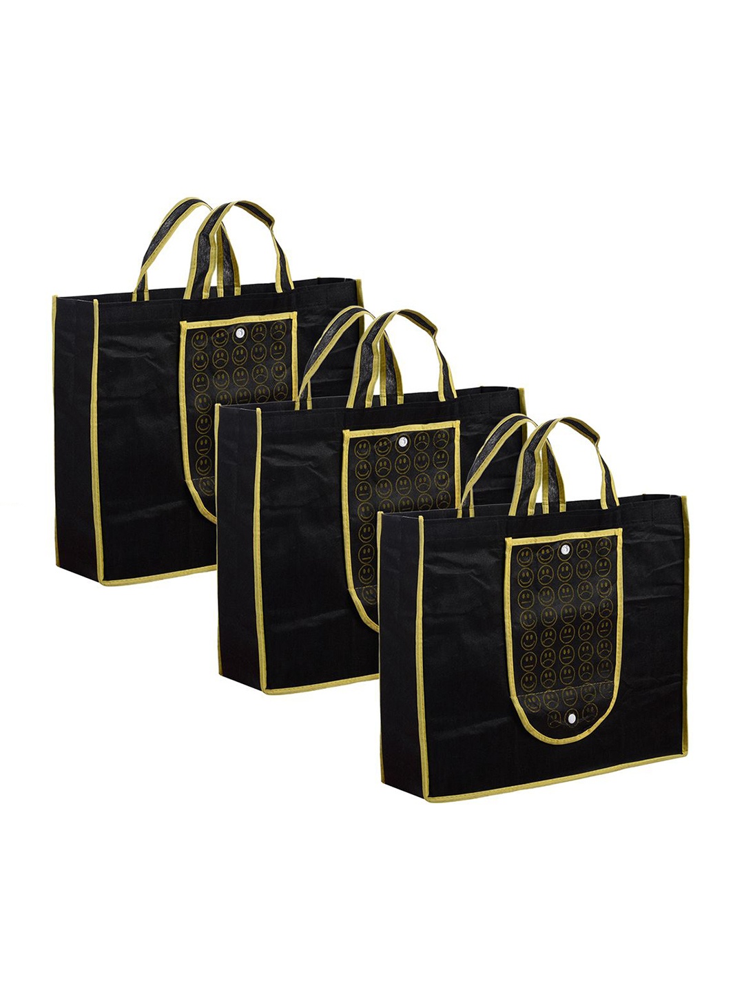 

Kuber Industries Floral Bucket Tote Bag with Applique, Yellow