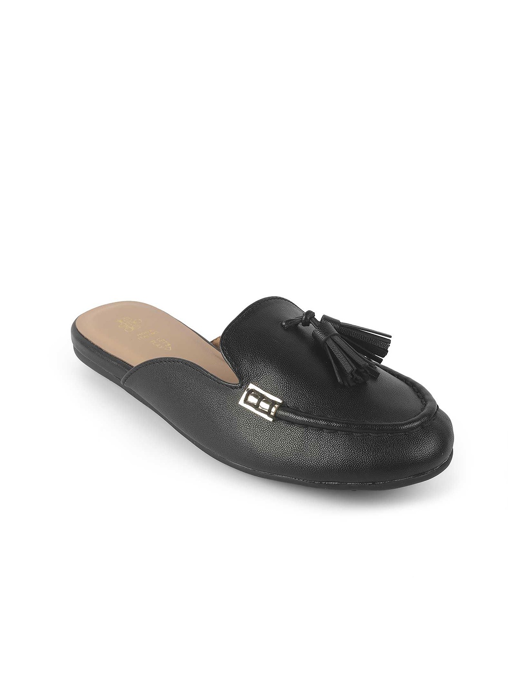 

Tresmode Women Open Toe Flats with Tassels, Black