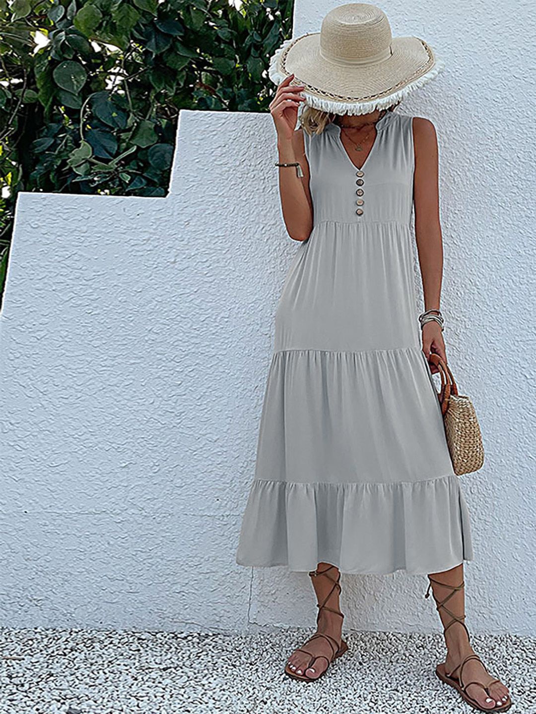 

JC Mode A-Line Midi Dress, Grey
