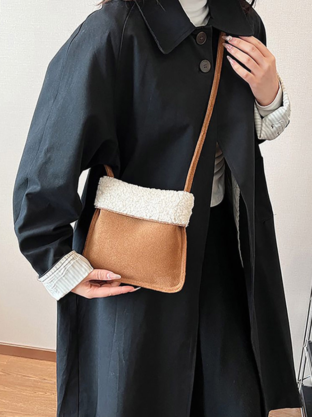 

StyleCast x Revolte Suede Shopper Shoulder Bag, Khaki