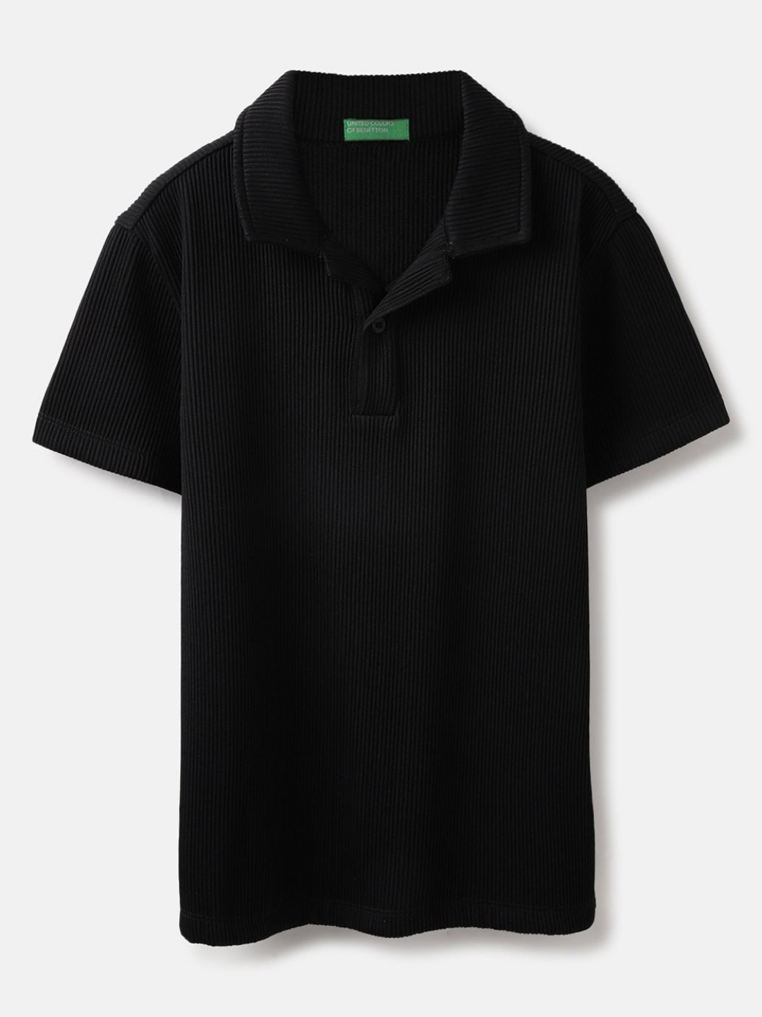 

United Colors of Benetton Girls Polo Collar Pockets T-shirt, Black